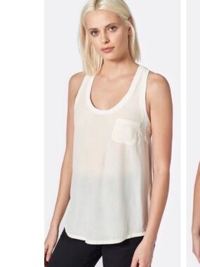 Joie Alicia Silk Sleeveless Tank Top - porcelain
